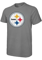 TJ Watt Pittsburgh Steelers Grey Primary Name And Number Short Sleeve Fashion Player T Shirt