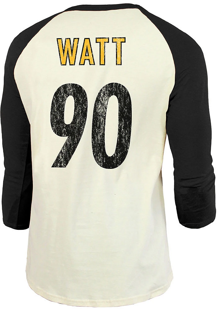 TJ Watt Pittsburgh Steelers Black Primary Name And Number Long Sleeve Player T Shirt