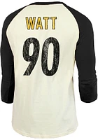 TJ Watt Pittsburgh Steelers Black Primary Name And Number Long Sleeve Player T Shirt