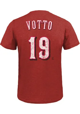 Joey Votto Cincinnati Reds Red Name And Number Short Sleeve Fashion Player T Shirt