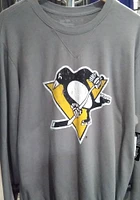 Pittsburgh Penguins Mens Grey Primary Logo Long Sleeve Fashion Sweatshirt