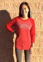 Bryce Harper Philadelphia Phillies Womens Red Name and Number Racerback Long Sleeve Player T Shirt