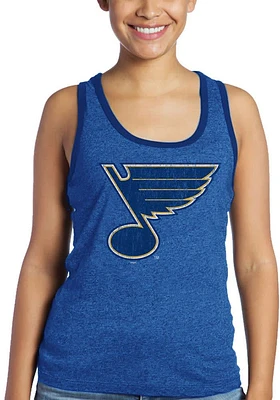 St Louis Blues Womens Blue Triblend Tank Top