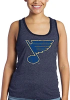 St Louis Blues Womens Navy Blue Triblend Tank Top