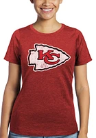 Patrick Mahomes Kansas City Chiefs Womens Red Name and Number Triblend Player T-Shirt