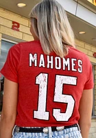 Patrick Mahomes Kansas City Chiefs Womens Red Name and Number Triblend Player T-Shirt