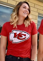 Patrick Mahomes Kansas City Chiefs Womens Red Name and Number Triblend Player T-Shirt