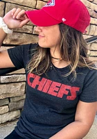 Kansas City Chiefs Womens Black Crew Blend Short Sleeve T-Shirt