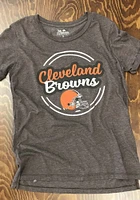 Cleveland Browns Womens Brown End Around Boyfriend Short Sleeve T-Shirt