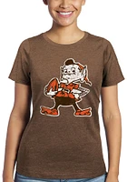 Brownie Majestic Threads Cleveland Browns Womens Triblend Crew Short Sleeve T-Shirt