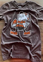 Brownie Majestic Threads Cleveland Browns Womens Triblend Crew Short Sleeve T-Shirt
