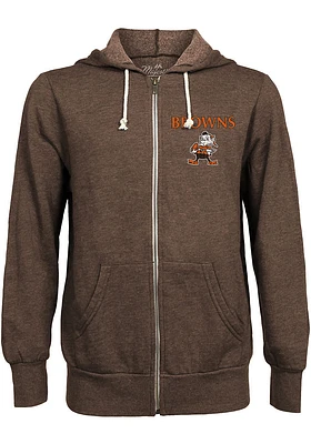 Brownie  Majestic Threads Cleveland Browns Mens Brown Long Sleeve Zip Fashion