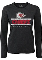 Kansas City Chiefs Womens Black Boyfriend Sideline LS Tee