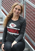 Kansas City Chiefs Womens Black Boyfriend Sideline LS Tee