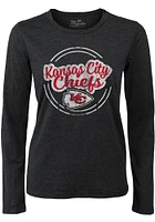 Kansas City Chiefs Womens Black Boyfriend End Around LS Tee