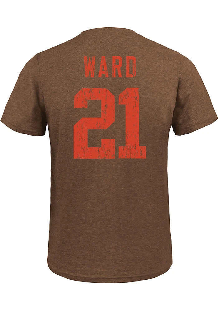 Denzel Ward Cleveland Browns Brown Name And Number Graphic Short Sleeve Fashion Player T Shirt