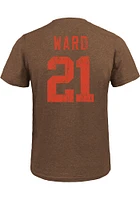 Denzel Ward Cleveland Browns Brown Name And Number Graphic Short Sleeve Fashion Player T Shirt