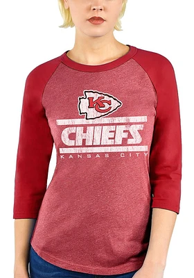 Kansas City Chiefs Womens Red Sideline LS Tee