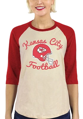 Kansas City Chiefs Womens White Football LS Tee