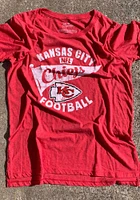 Kansas City Chiefs Womens Red Flag Boyfriend Short Sleeve T-Shirt