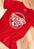 Kansas City Chiefs Womens Red End Around Boyfriend Short Sleeve T-Shirt
