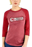 Kansas City Chiefs Womens Red Out of Sight LS Tee