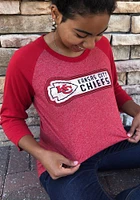 Kansas City Chiefs Womens Red Out of Sight LS Tee