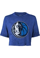 Dallas Mavericks Womens Blue Primary Crop Short Sleeve T-Shirt