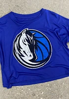 Dallas Mavericks Womens Blue Primary Crop Short Sleeve T-Shirt