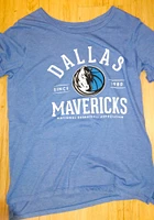 Dallas Mavericks Womens Blue Triblend Crew Short Sleeve T-Shirt