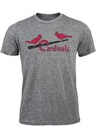 Stan Musial St Louis Cardinals Grey Name and Number Short Sleeve Fashion Player T Shirt