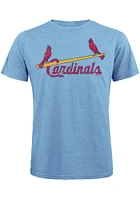 Stan Musial St Louis Cardinals Light Blue Name and Number Short Sleeve Fashion Player T Shirt
