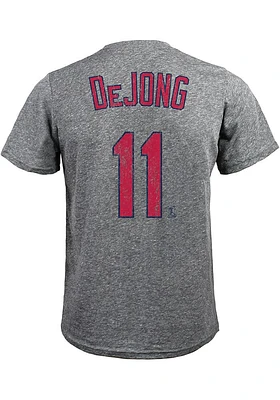 Paul DeJong St Louis Cardinals Grey Name and Number Short Sleeve Fashion Player T Shirt