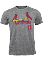 Paul DeJong St Louis Cardinals Grey Name and Number Short Sleeve Fashion Player T Shirt