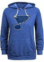 St Louis Blues Womens Blue Triblend Hooded Sweatshirt
