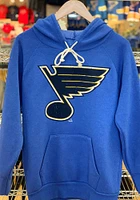 St Louis Blues Womens Blue Triblend Hooded Sweatshirt