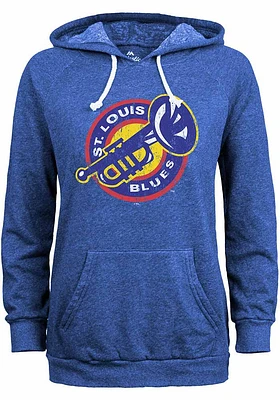 St Louis Blues Womens Blue Retro Alternate Hooded Sweatshirt