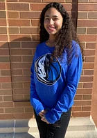 Dallas Mavericks Womens Blue Triblend Crew LS Tee
