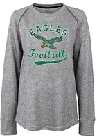 Philadelphia Eagles Womens Grey Pastime Crew Sweatshirt