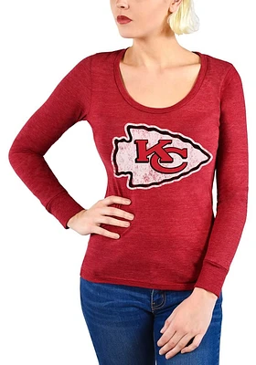 Kansas City Chiefs Womens Triblend LS Tee