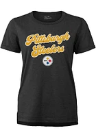 JuJu Smith-Schuster Pittsburgh Steelers Womens Black Boyfriend Player T-Shirt