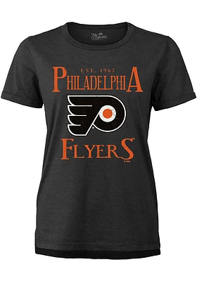 Philadelphia Flyers Womens Black Triblend Style Short Sleeve T-Shirt