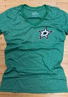 Dallas Stars Womens Kelly Green Ringer Short Sleeve T-Shirt