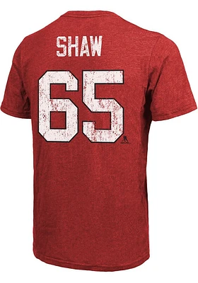 Andrew Shaw Chicago Blackhawks Red Primary Player Short Sleeve Fashion T Shirt