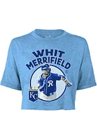 Whit Merrifield Kansas City Royals Womens Light Blue Icon Player T-Shirt