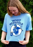 Whit Merrifield Kansas City Royals Womens Light Blue Icon Player T-Shirt
