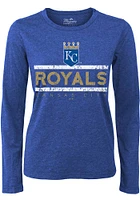 Kansas City Royals Womens Blue Boyfriend LS Tee