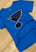 St Louis Blues Womens Blue Triblend Crew Neck Style Short Sleeve T-Shirt