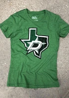 Dallas Stars Womens Green State Triblend Crew Neck Short Sleeve T-Shirt