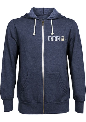 Philadelphia Union Mens Navy Blue WORDMARK Long Sleeve Zip Fashion